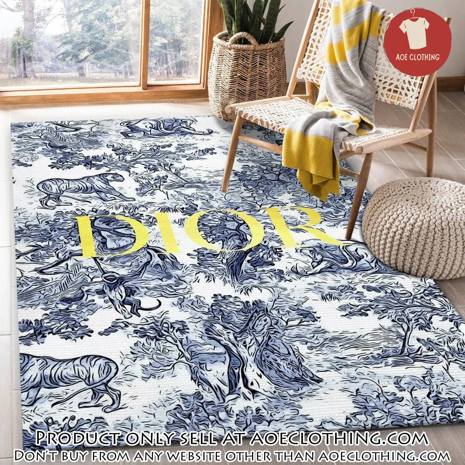 Dior rug fashion brand rug floor decor home decor aoe1601627